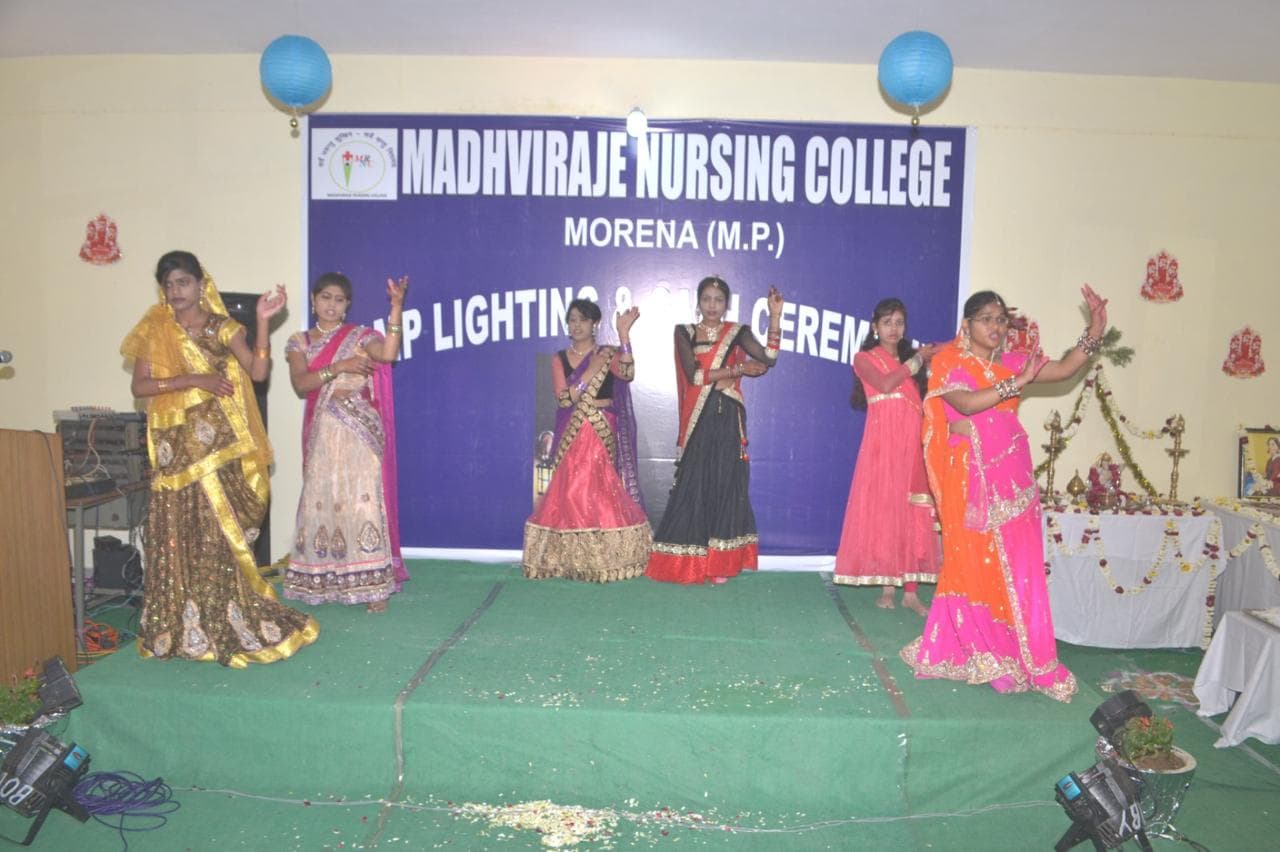 Students performing at a college event